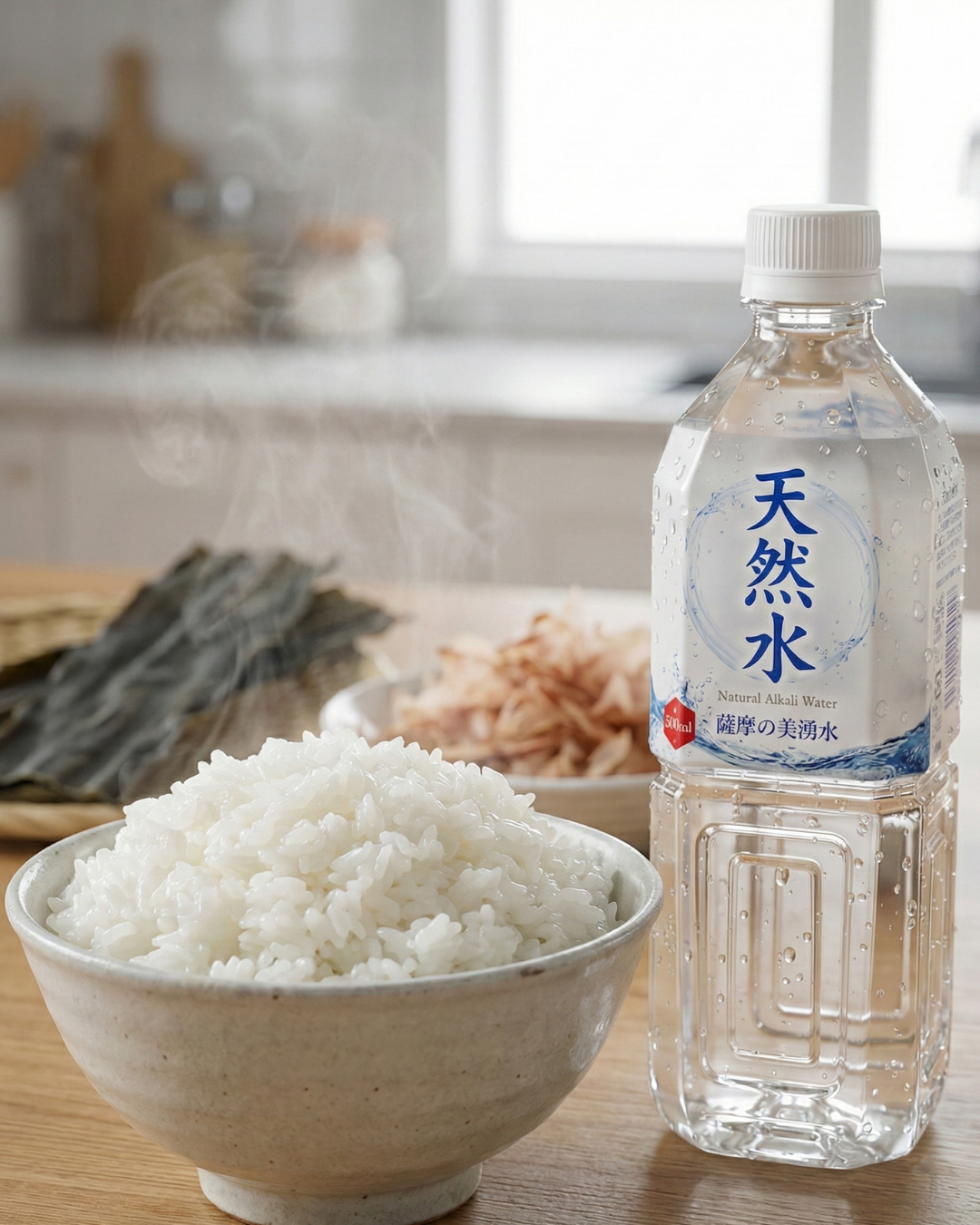 天然水で炊いたご飯