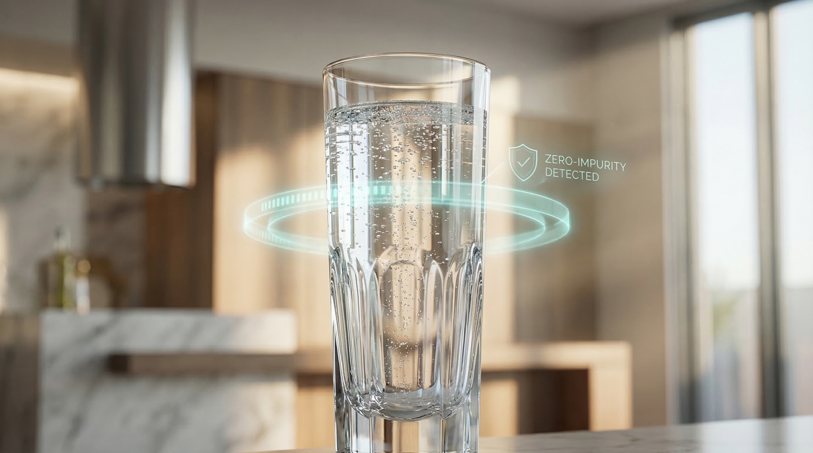 純度の高い水のグラス